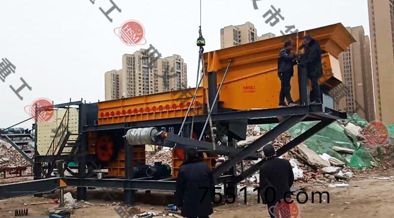 建築垃圾迻動破碎站用戶現場